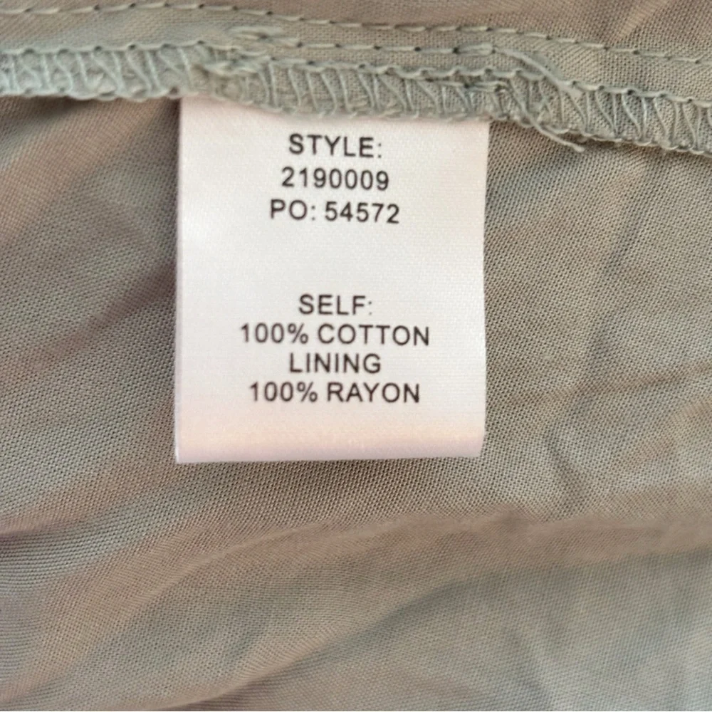 Current Air Sage Green Tiered Eyelet Midi Dress XS Anthropologie - Picture 8 of 9